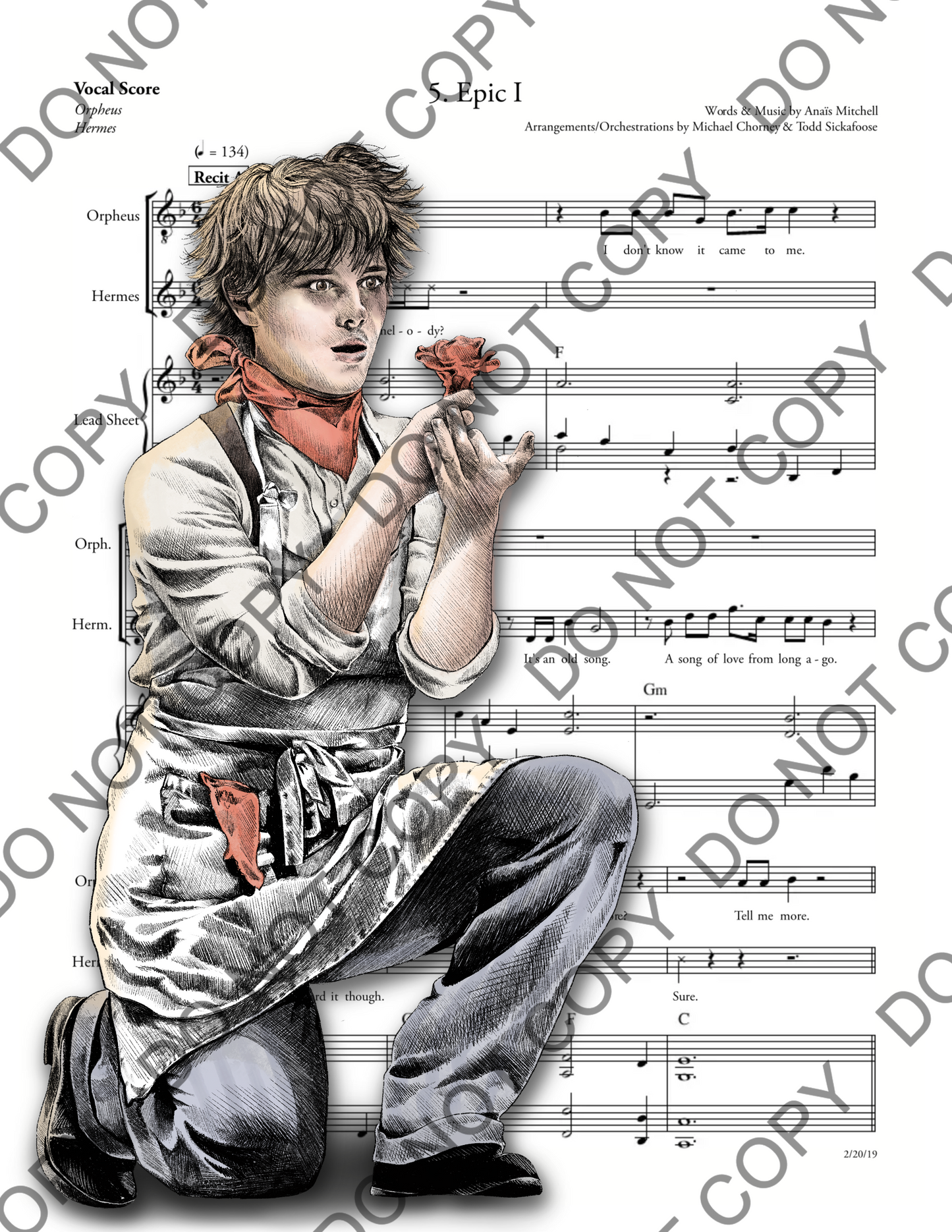 Jack Wolfe Orpheus Sheet Music Art Print