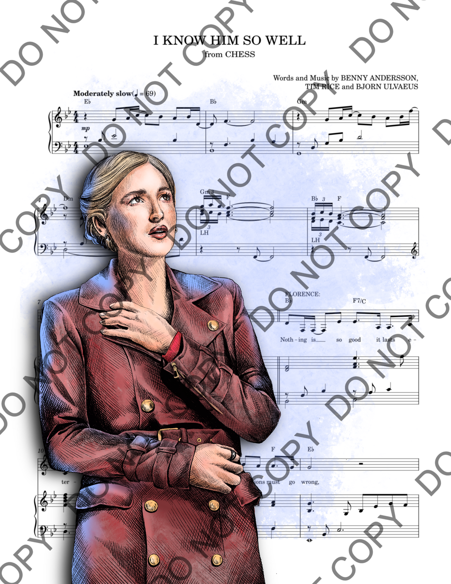 Hannah Cruz Chess Sheet Music Art Print