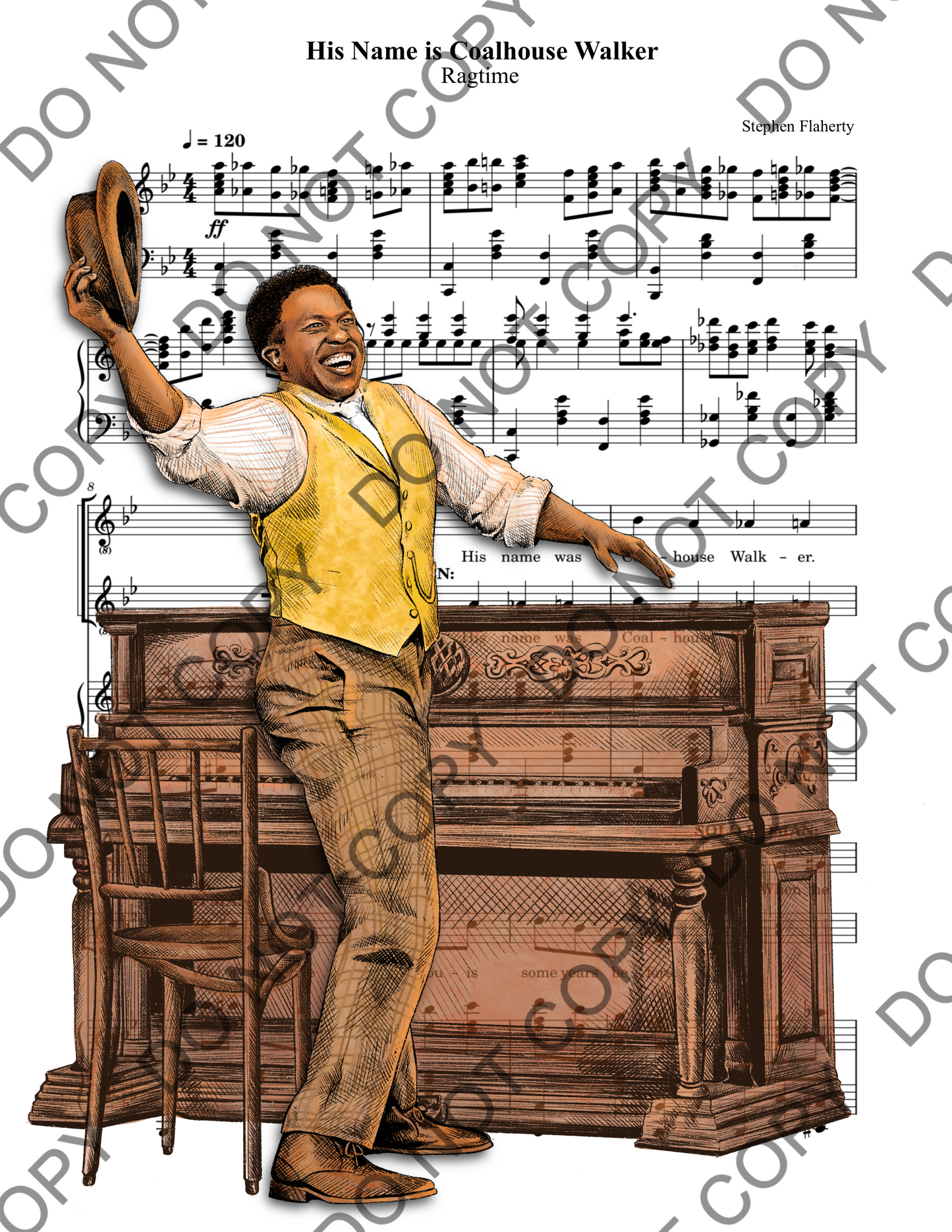Joshua Henry Coalhouse Walker Ragtime Sheet Music Art Print