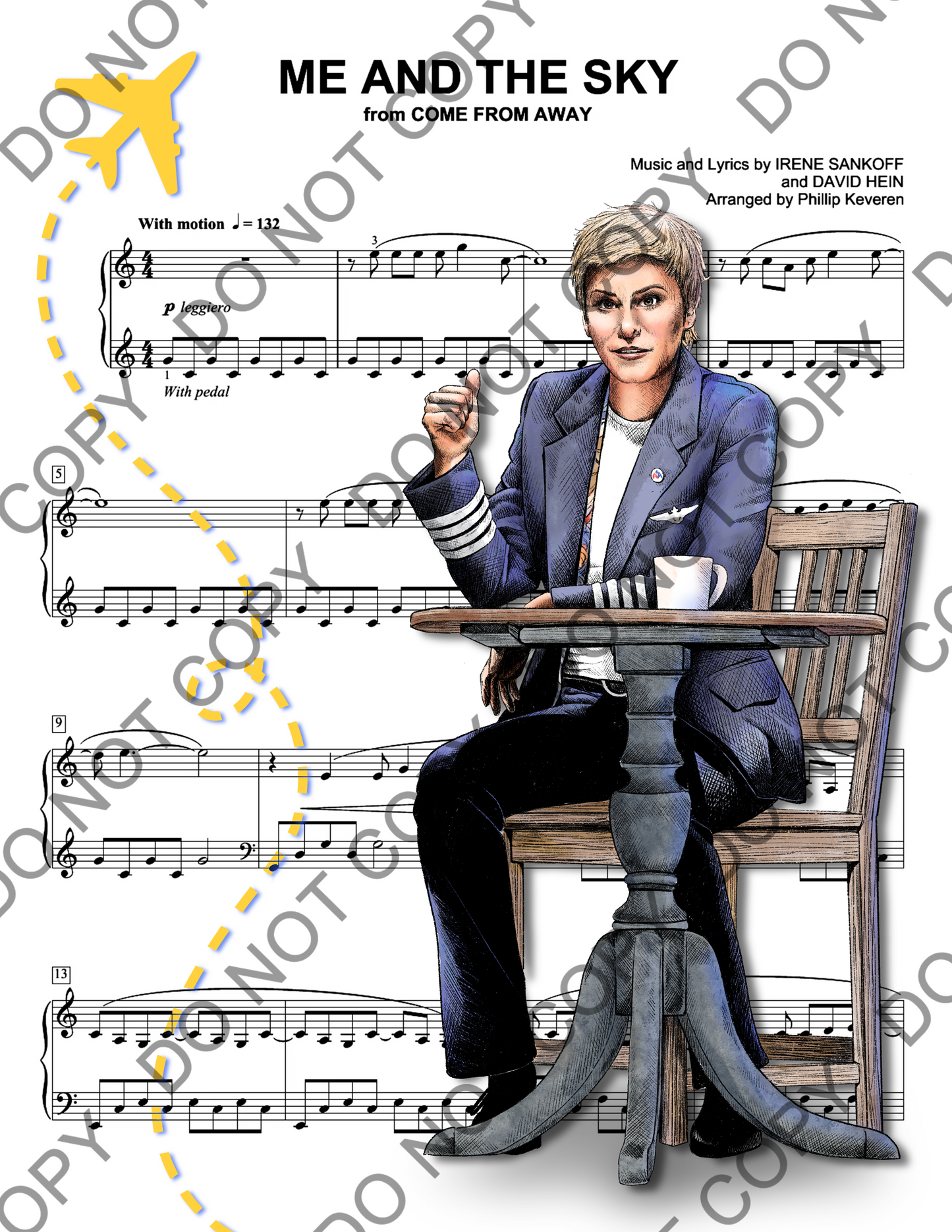 Jenn Colella Come From Away Sheet Music Art Print