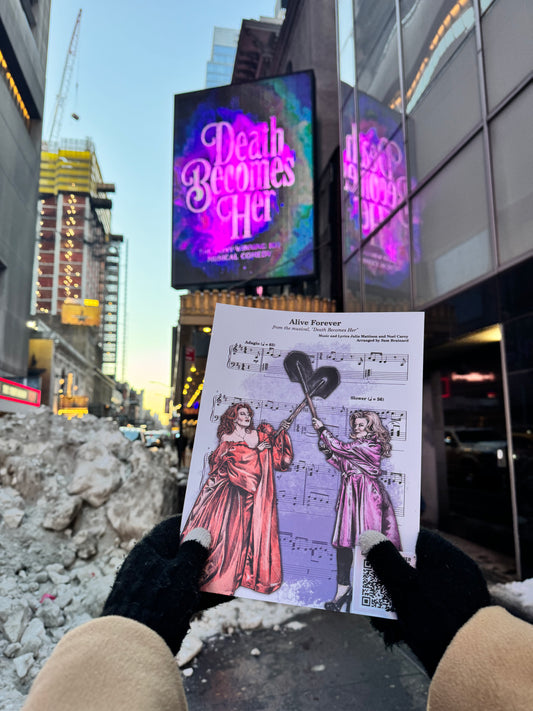 Death Becomes Her Sheet Music Art Print (Color)