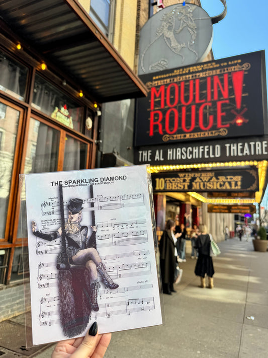 Meg Donnelly Satine Moulin Rouge Sheet Music Art Print