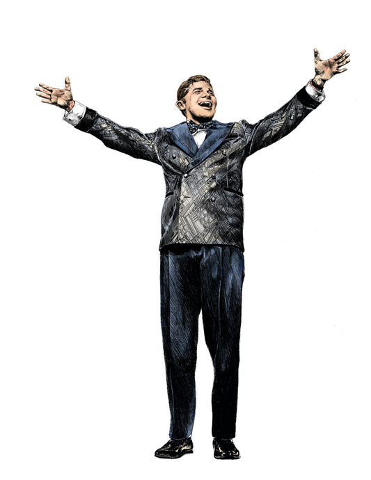 Jeremy Jordan Gatsby Art Print Sticker