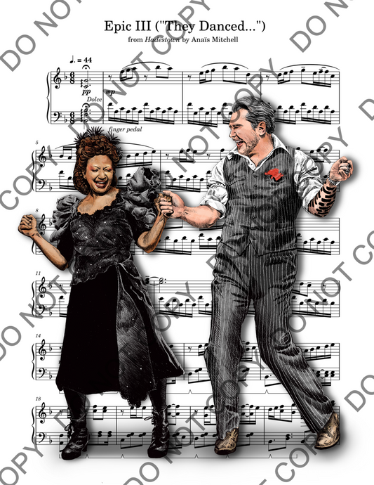 Hades and Persephone Sheet Music Art Print