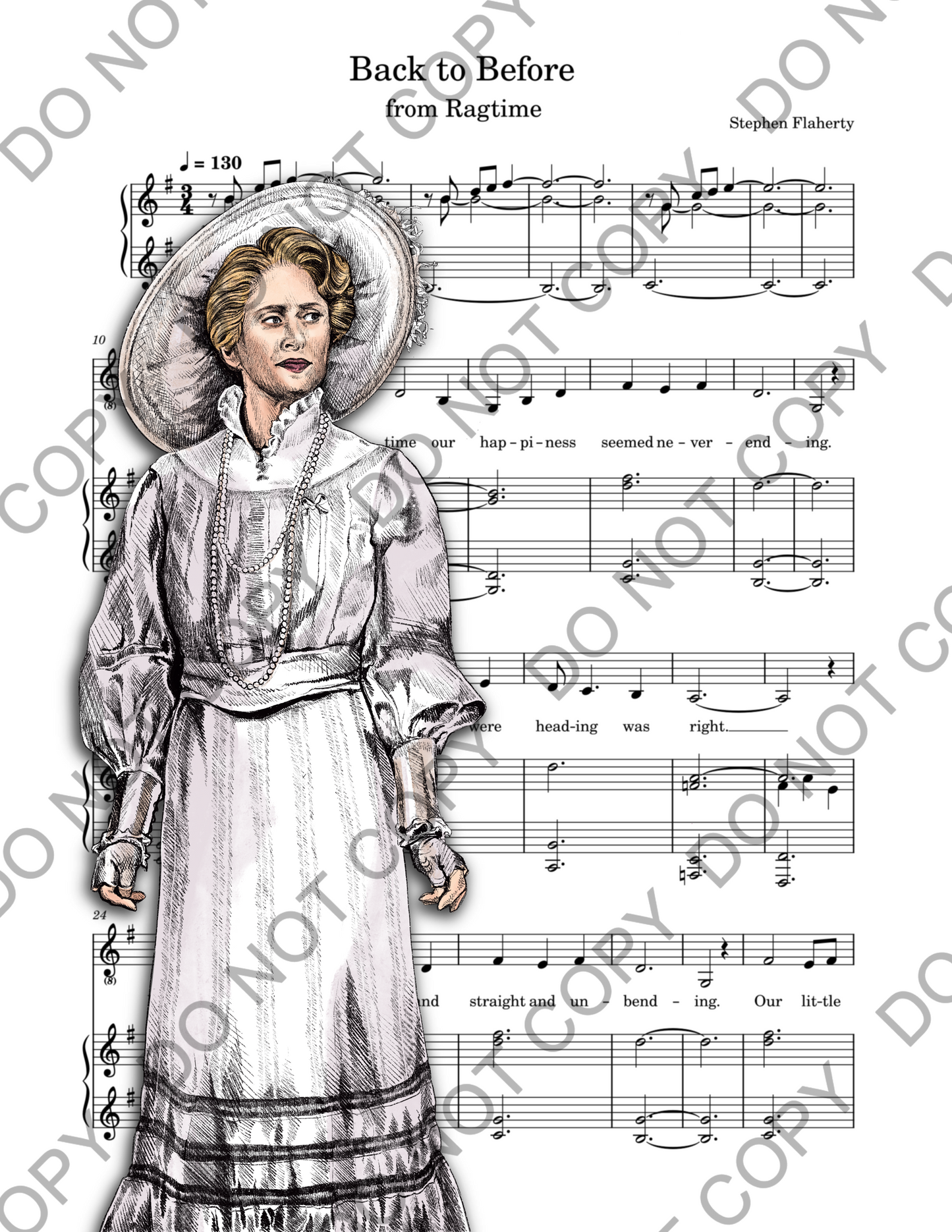 Caissie Levy Mother Ragtime Sheet Music Art Print