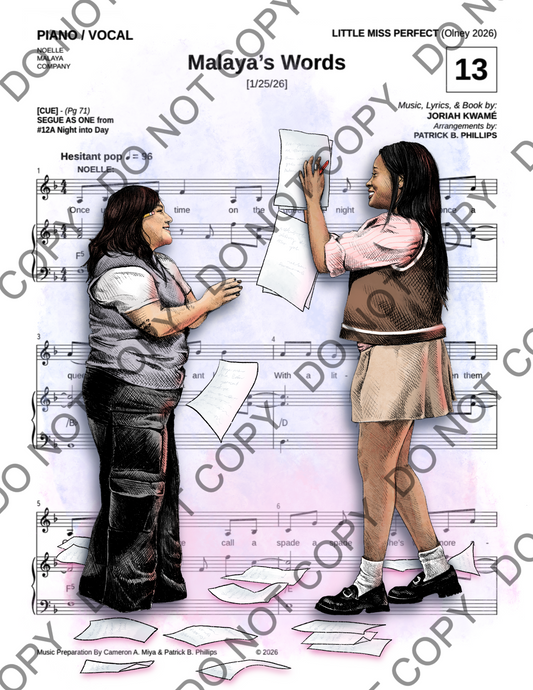 Little Miss Perfect Olney Theatre Sheet Music Art Print