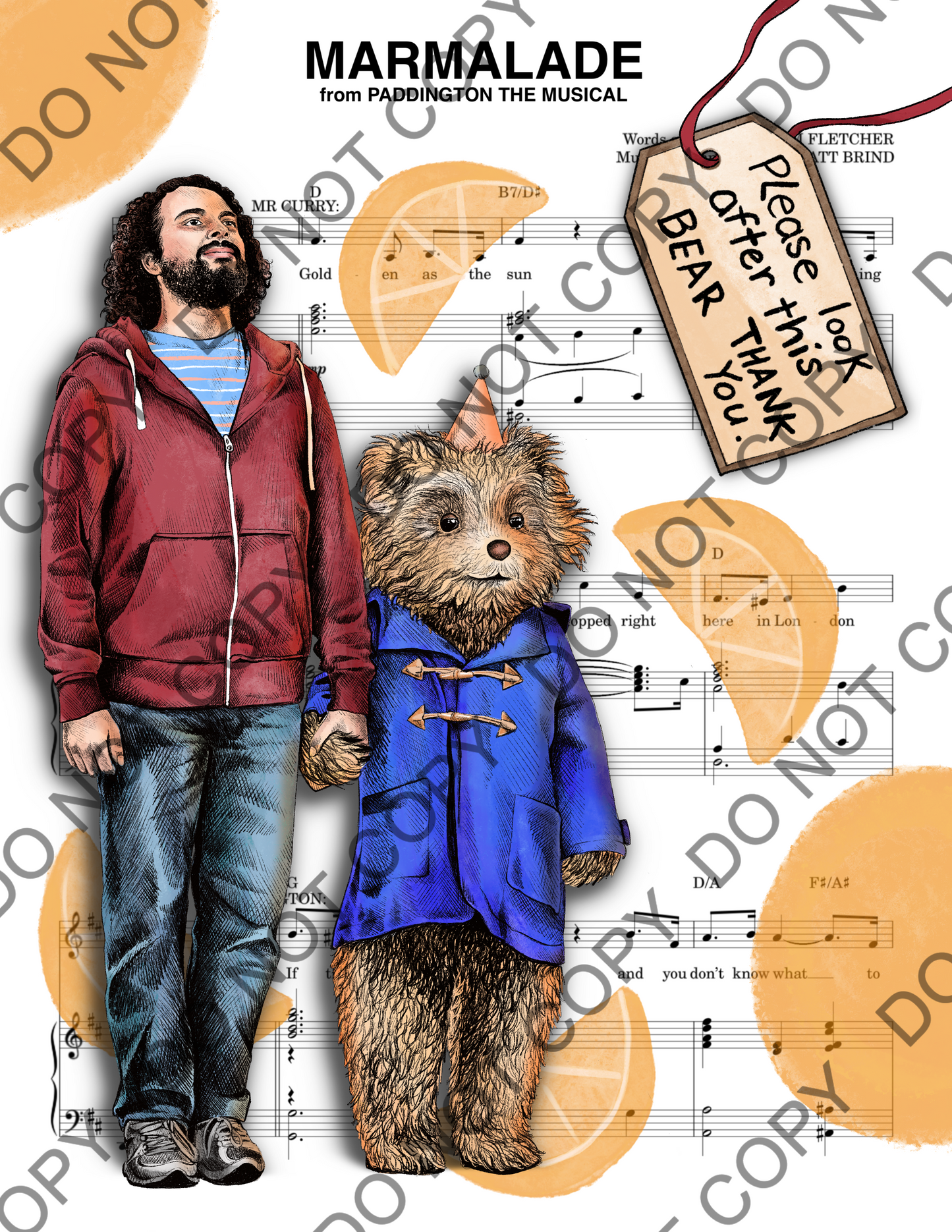 Paddington the Musical Sheet Music Art Print