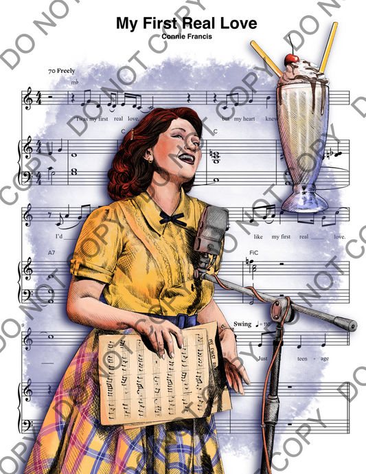 Isa Briones Just In Time Sheet Music Art Print