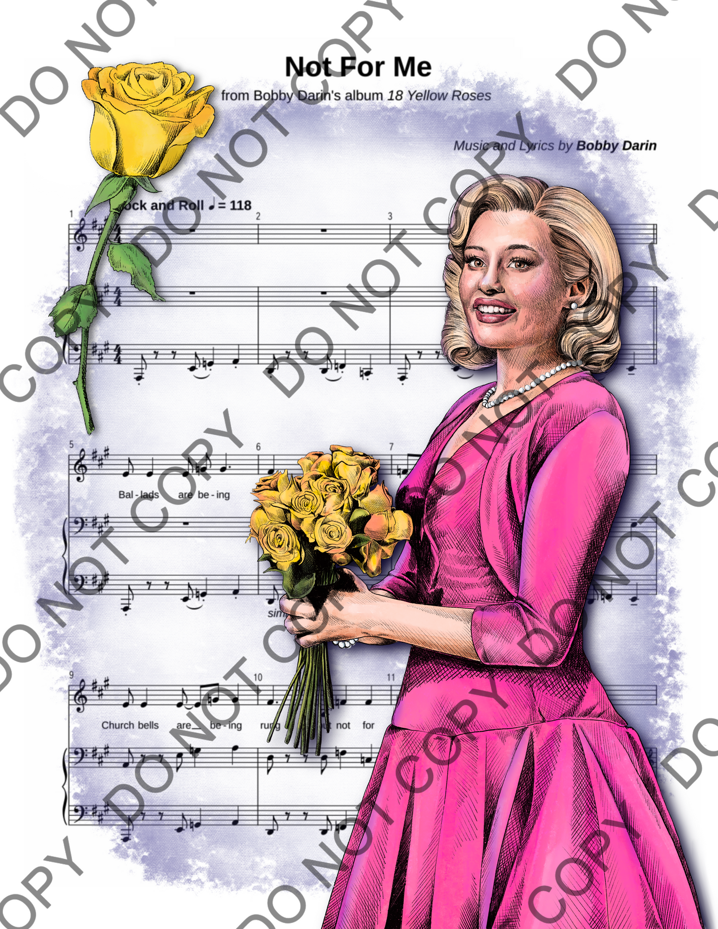 Sadie Dickerson Just In Time Sheet Music Art Print