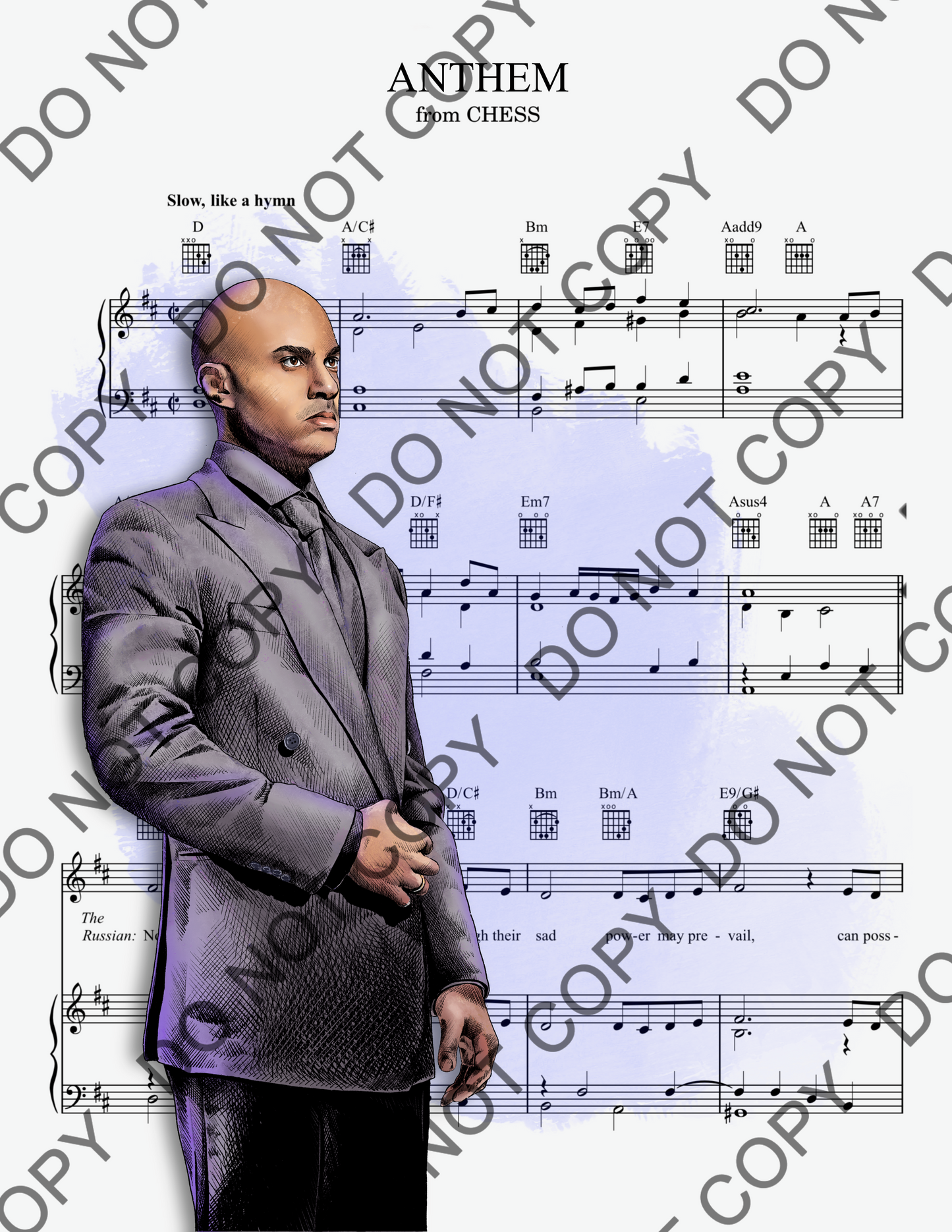 Nicholas Christopher Chess Sheet Music Art Print