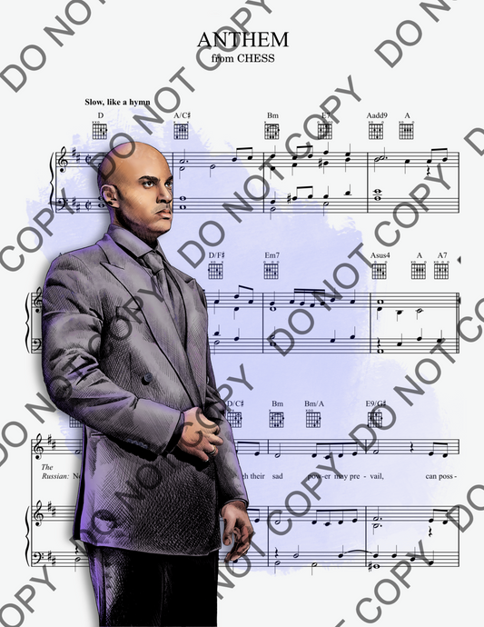 Nicholas Christopher Chess Sheet Music Art Print