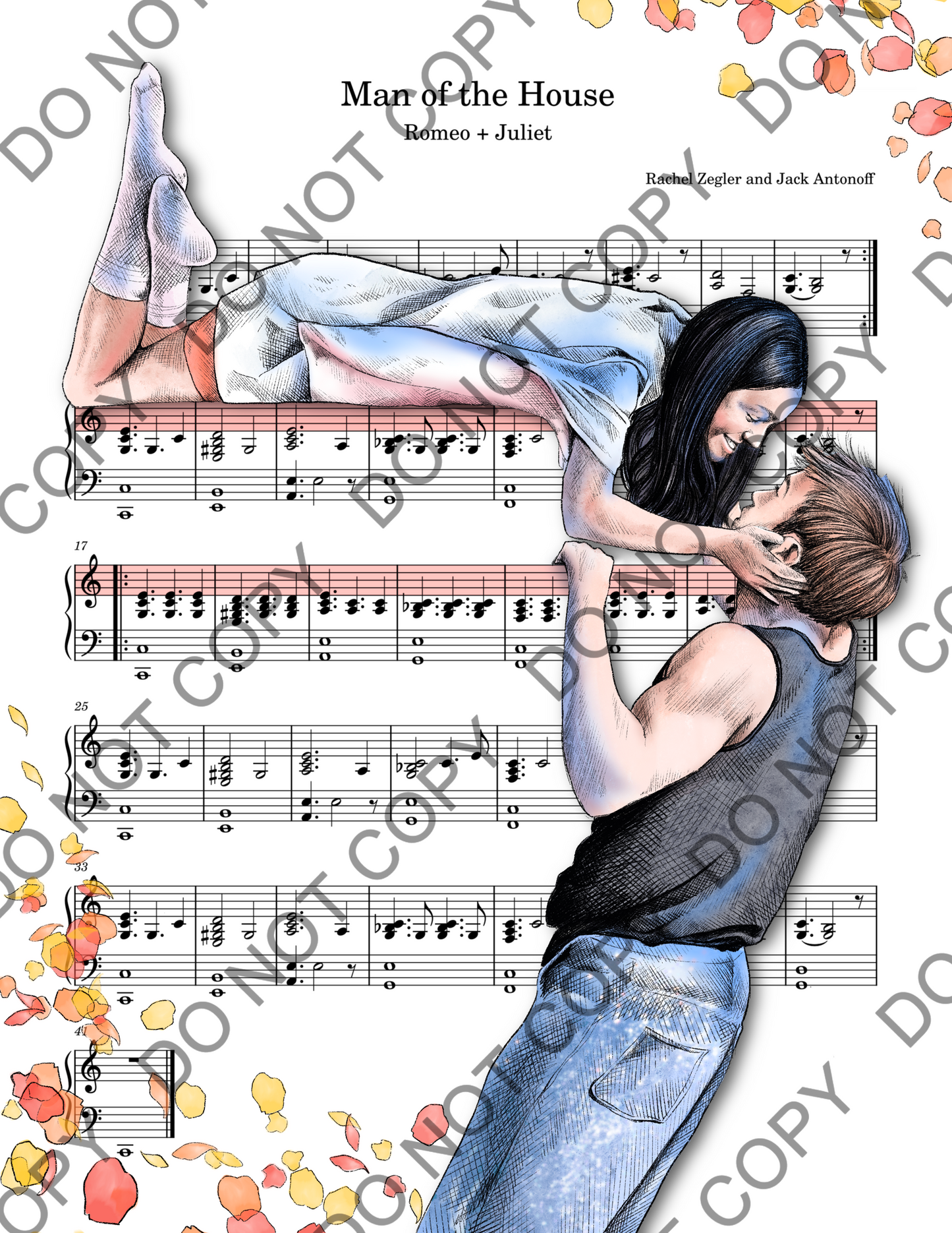 Romeo + Juliet Rachel Zegler Kit Connor Sheet Music Art Print