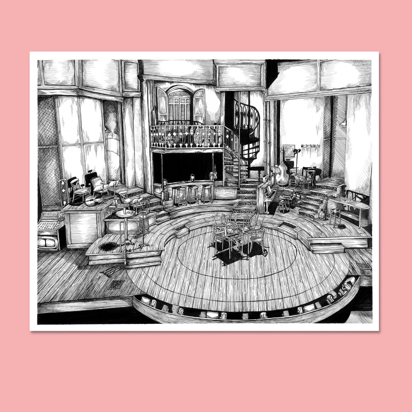 Hadestown Set Drawing Sticker