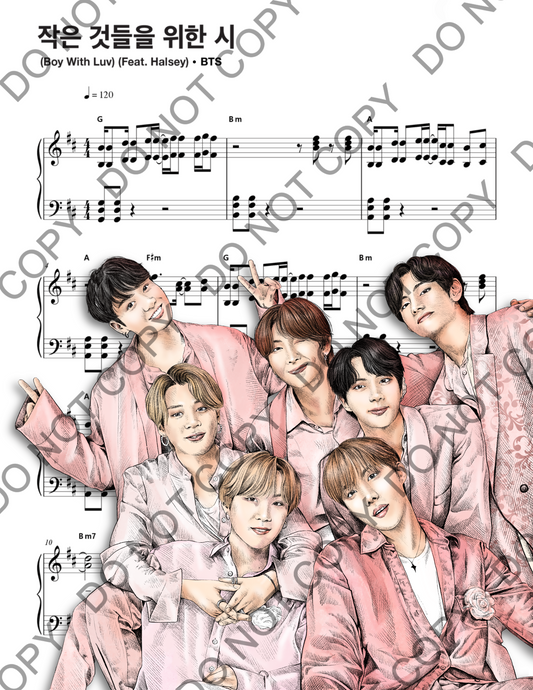 BTS Sheet Music Art Print