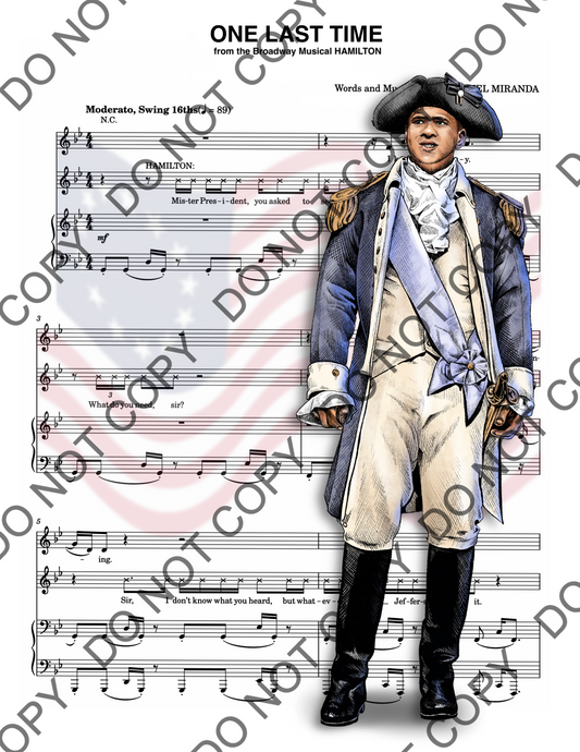 Christopher Jackson Hamilton Sheet Music Art Print