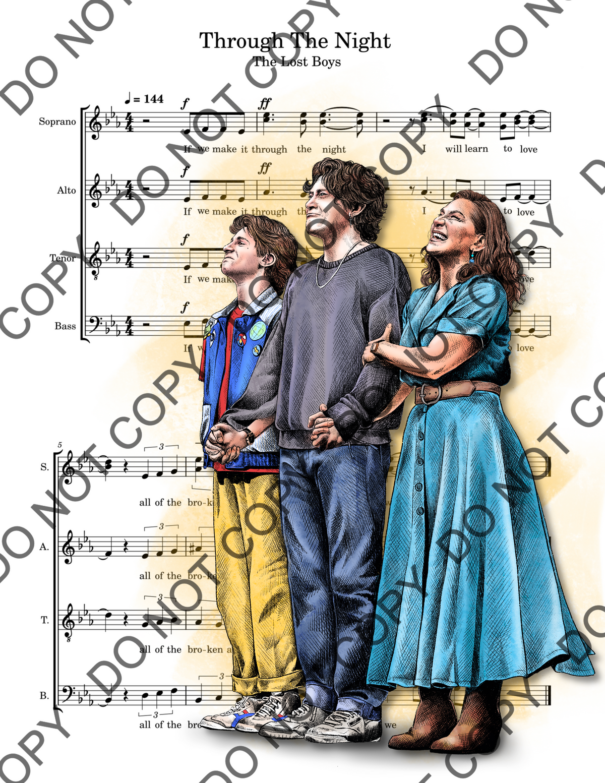 The Lost Boys Emerson Family Sheet Music Art Print