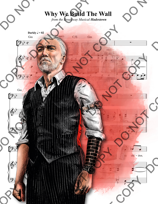 Patrick Page as Hades in Hadestown Sheet Music Print