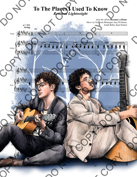 Resident Lightweight Sheet Music Art Print