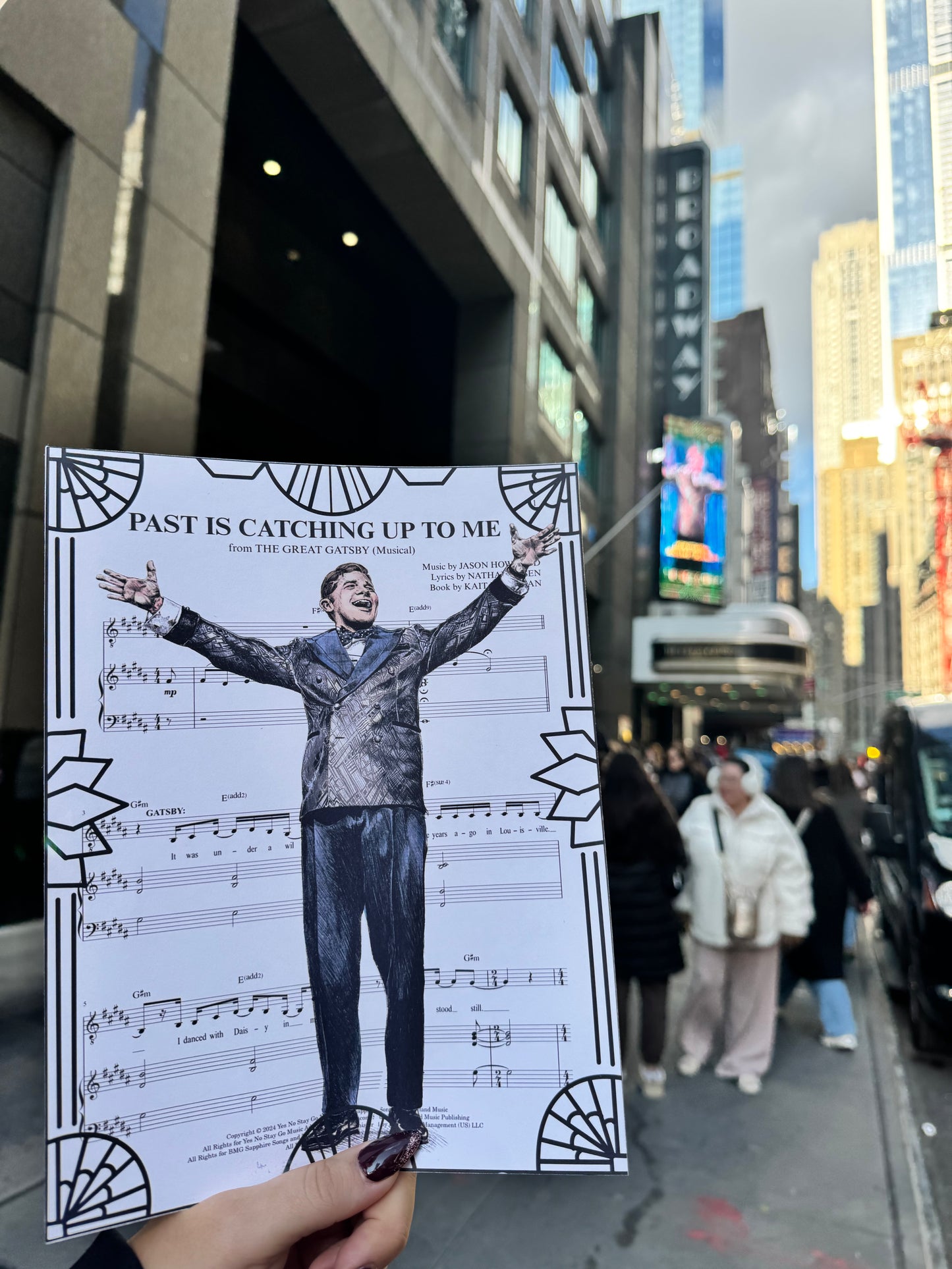 Jeremy Jordan The Great Gatsby Sheet Music Art Print (Color)