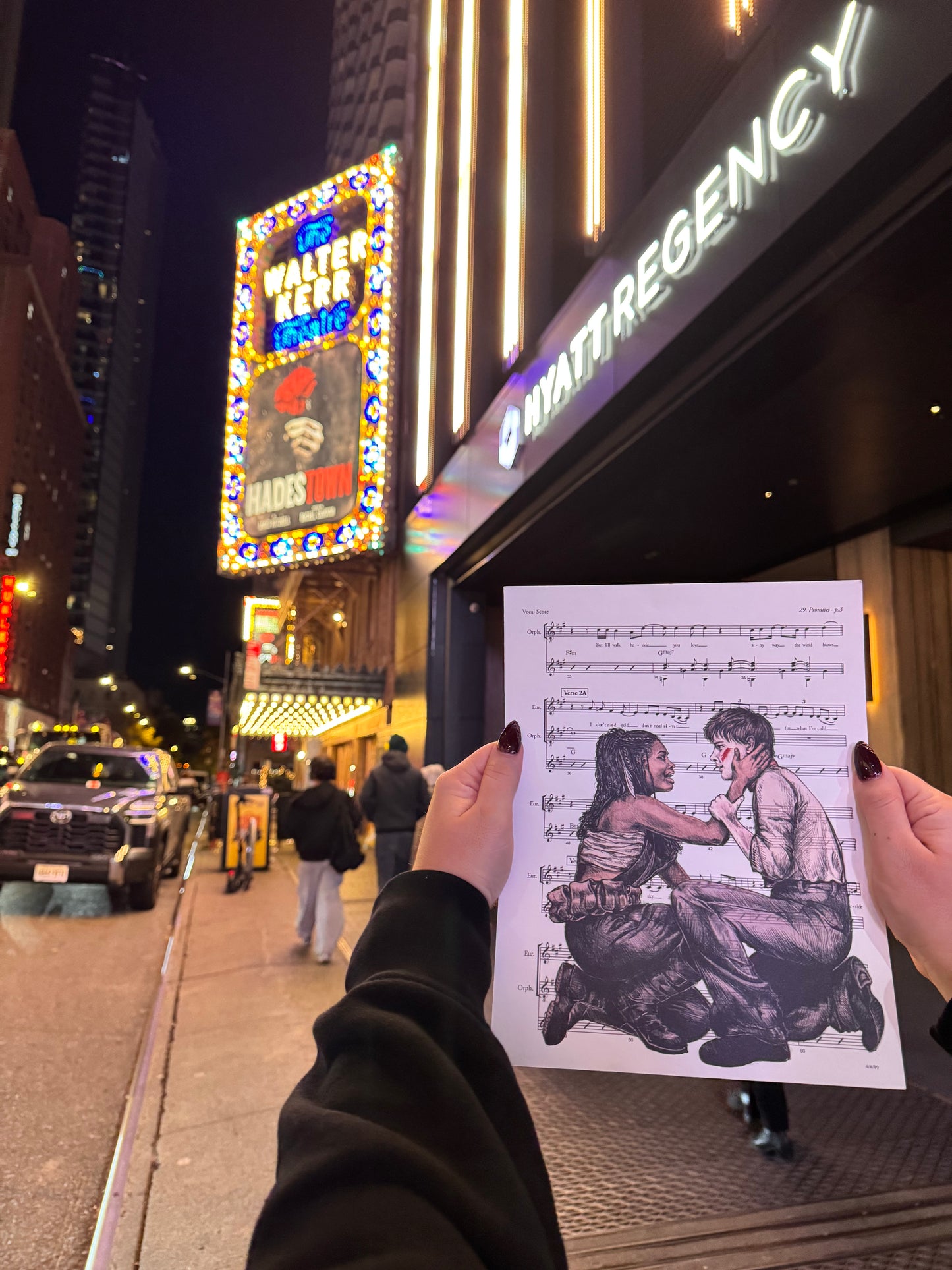 Jack Wolfe and Morgan Dudley Hadestown Sheet Music Print (Color)