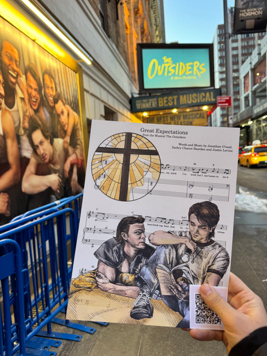 The Outsiders Sheet Music Art Print