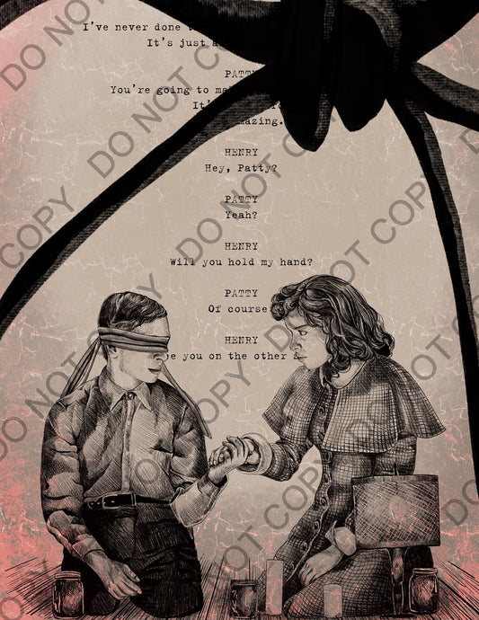 Stranger Things: The First Shadow Art Print (Black & White)