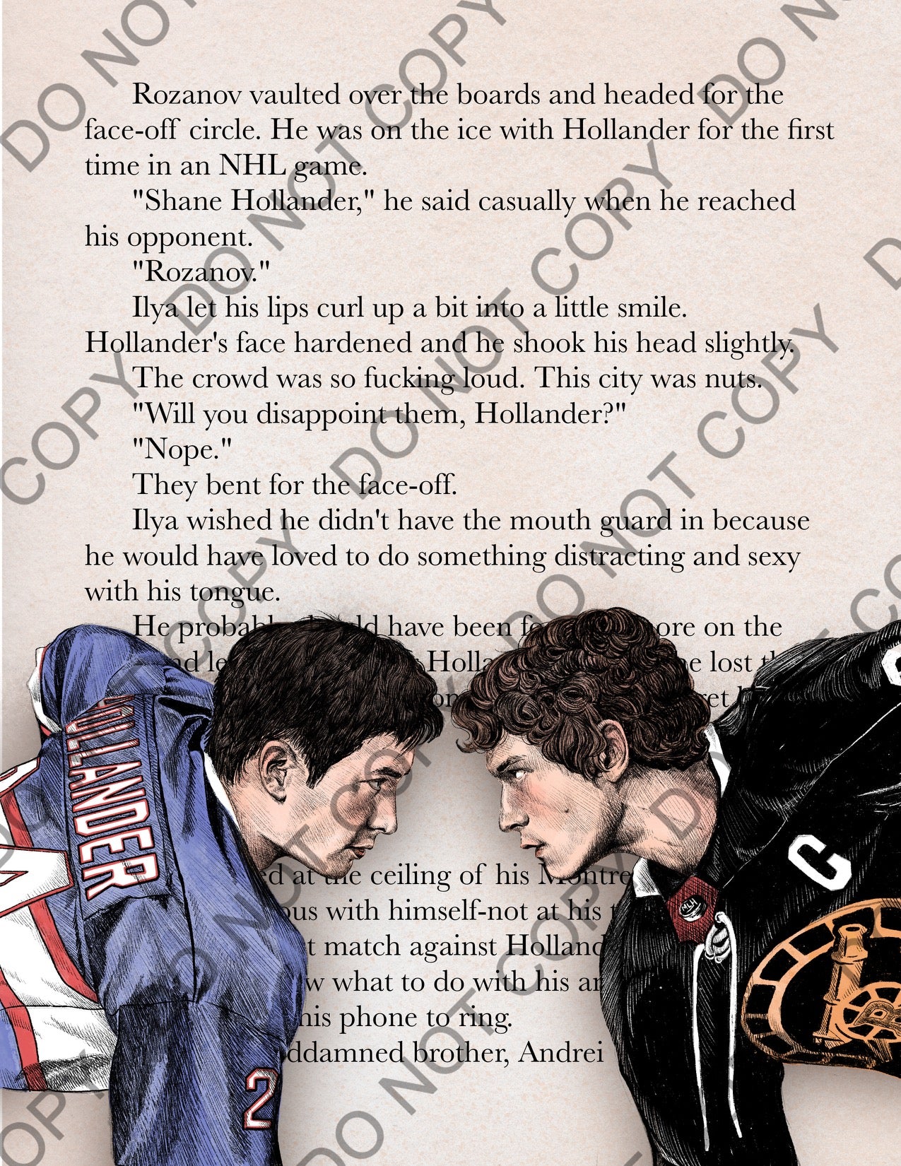 Heated Rivalry Book Page Art Print (Color)