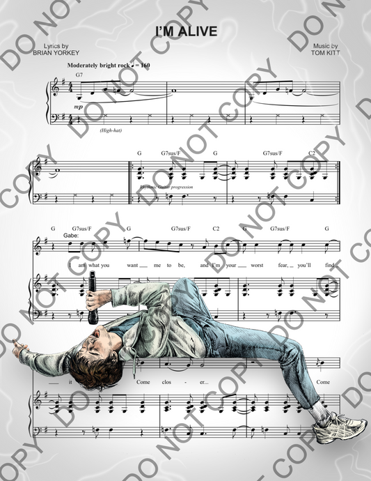 Jack Wolfe Next to Normal Sheet Music Art Print (Color)