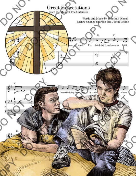 The Outsiders Sheet Music Art Print