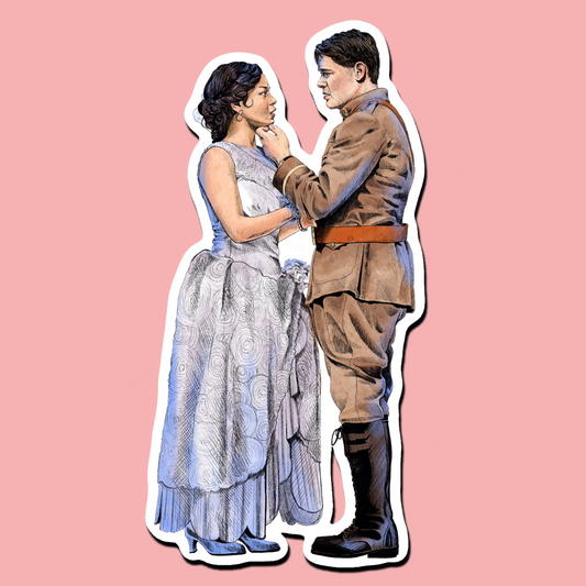 Daisy and Gatsby Art Print Sticker