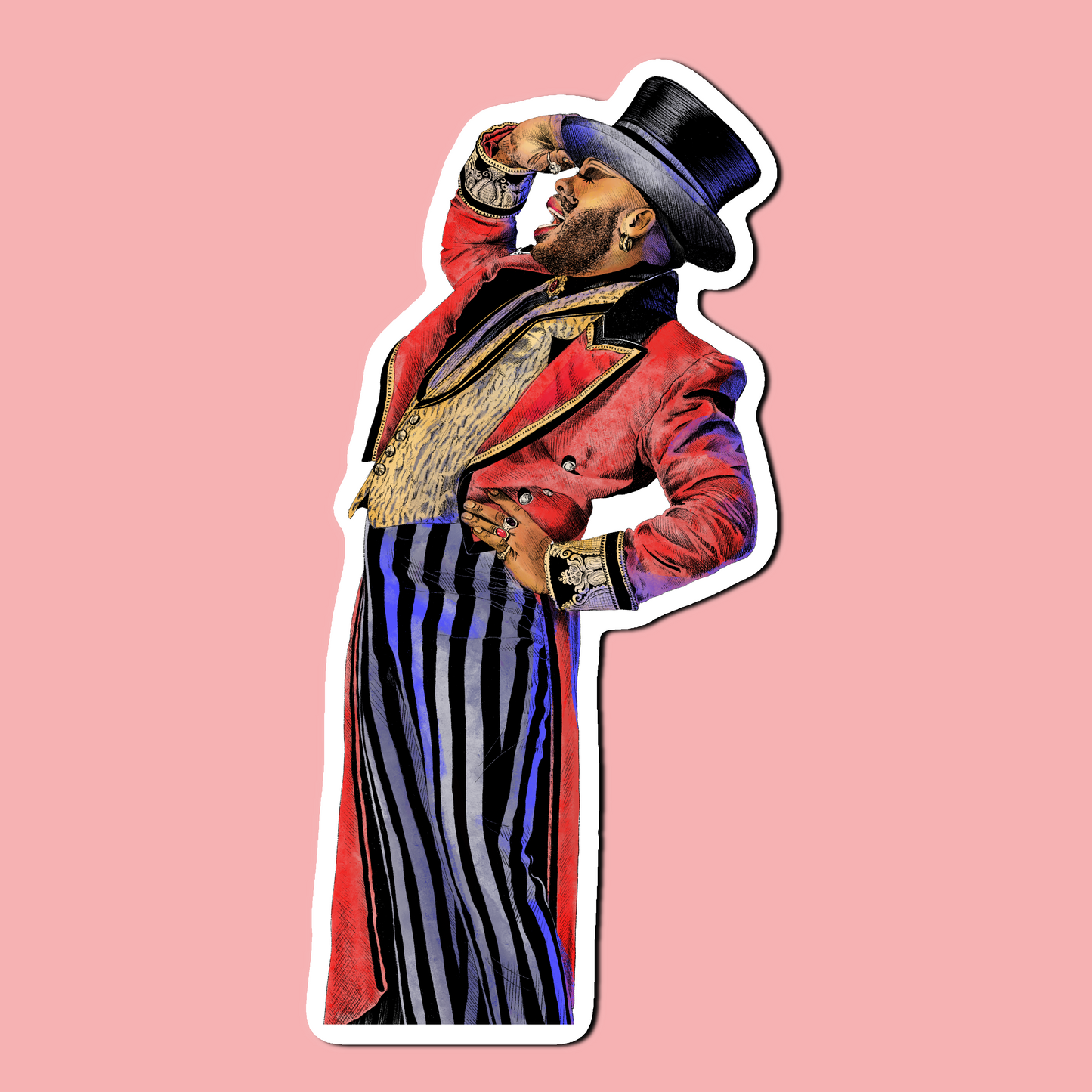 Bob the Drag Queen Moulin Rouge Art Print Sticker