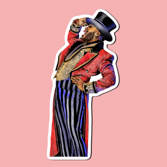 Bob the Drag Queen Moulin Rouge Art Print Sticker