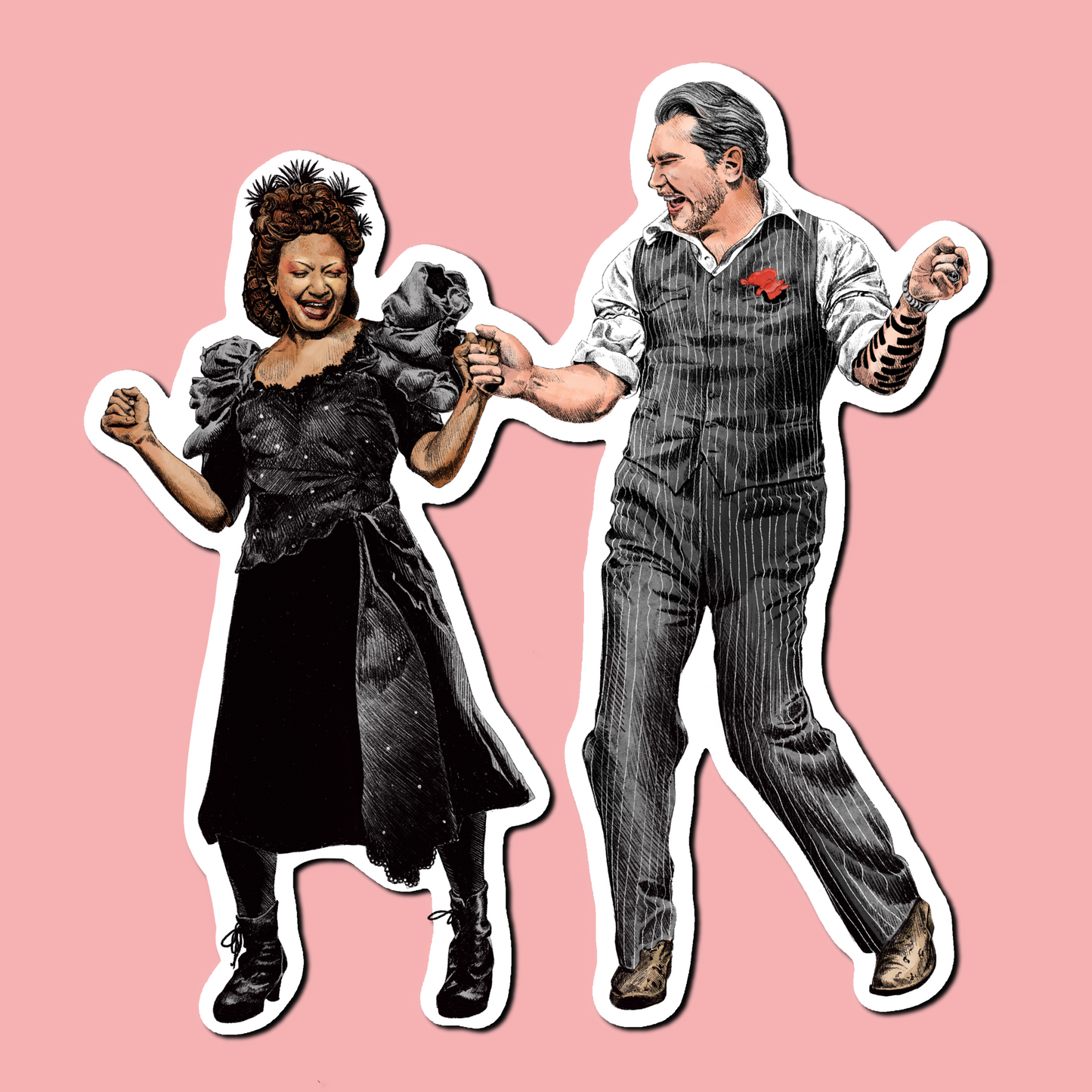 Hades and Persephone Art Print Sticker