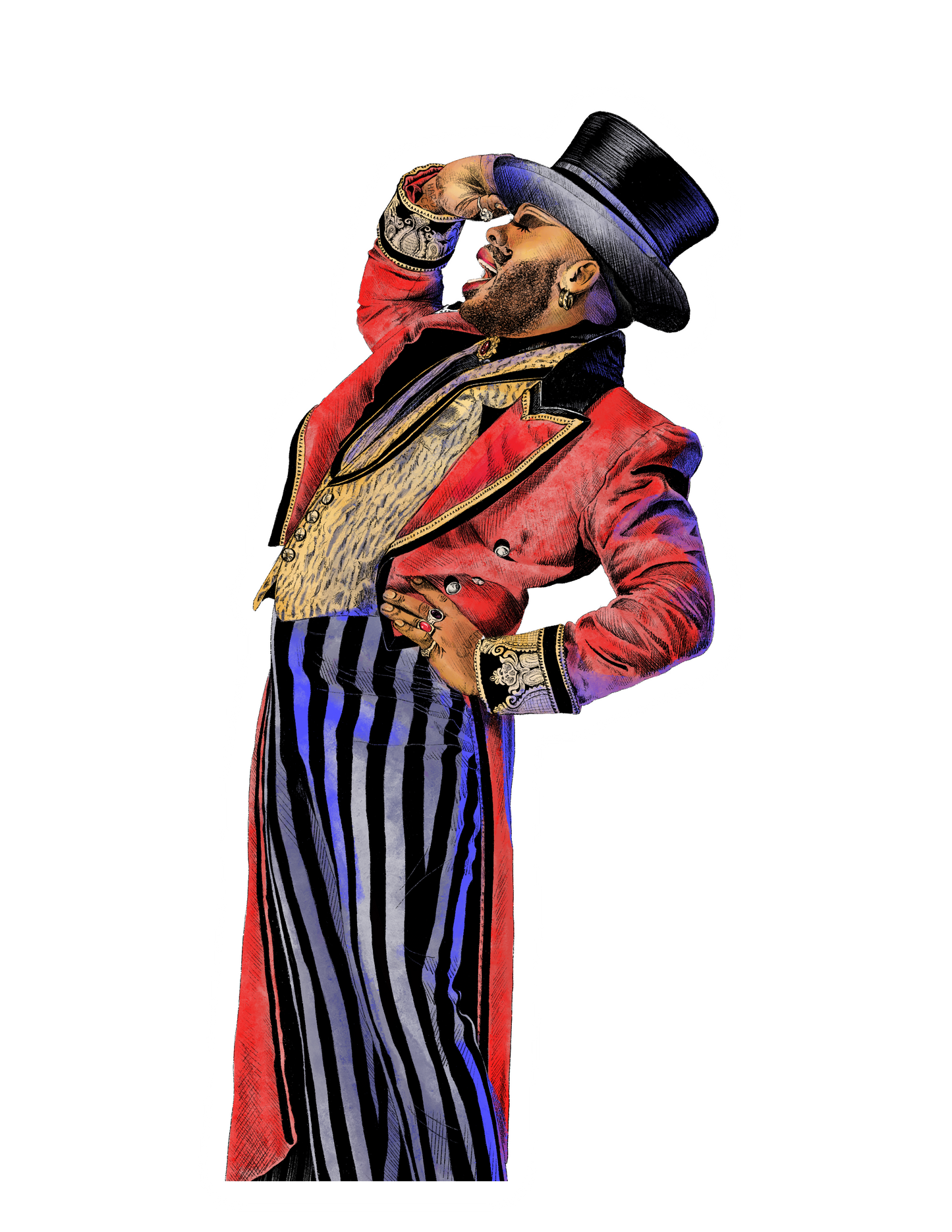 Bob the Drag Queen Moulin Rouge Art Print Sticker