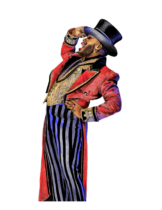 Bob the Drag Queen Moulin Rouge Art Print Sticker