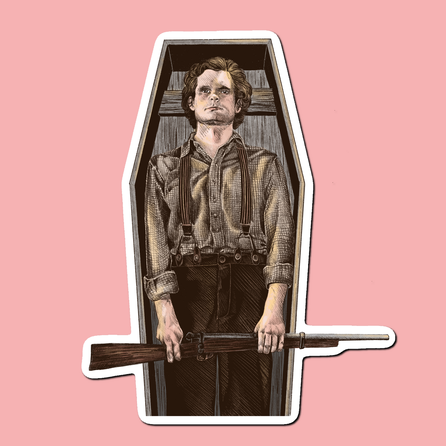 Dead Outlaw Art Print Sticker