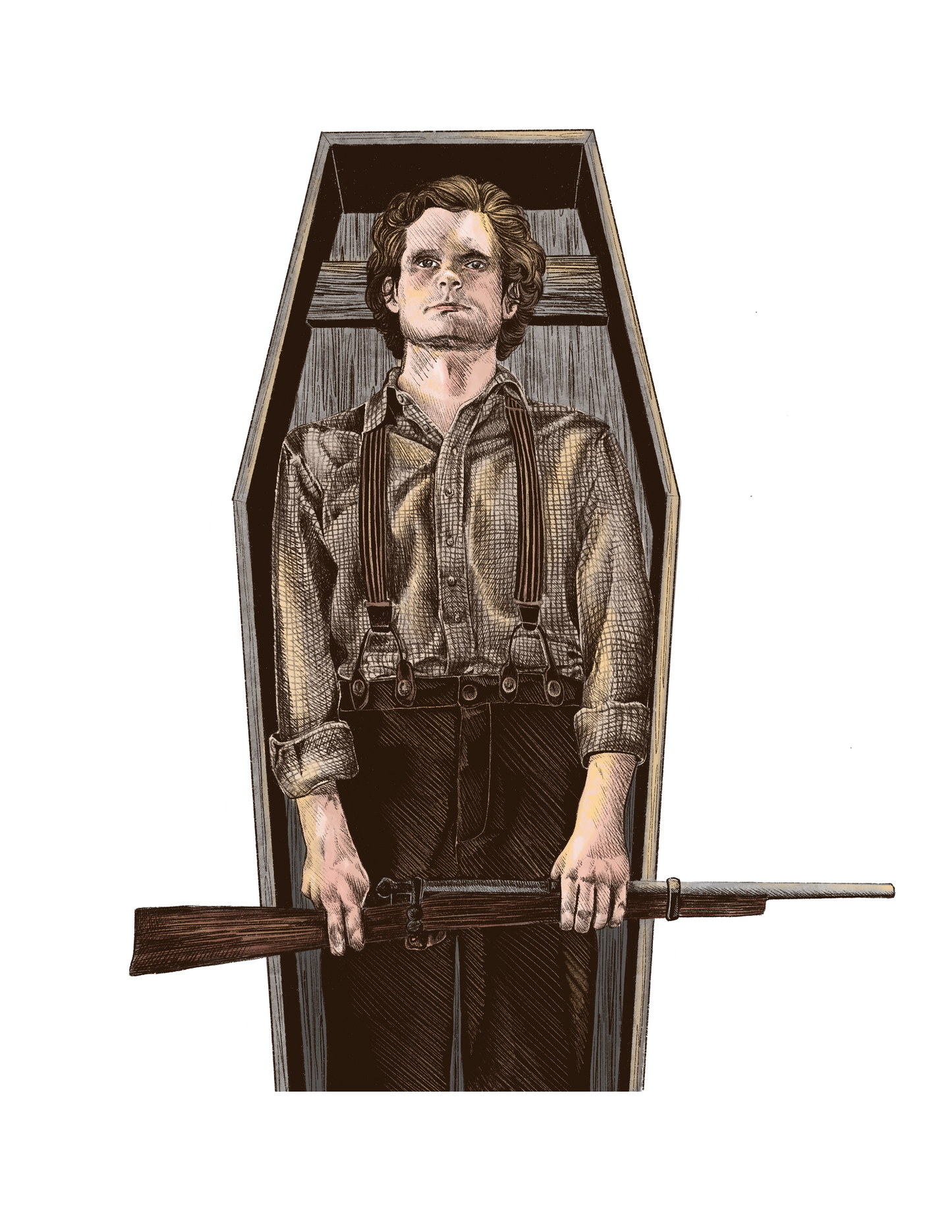 Dead Outlaw Art Print Sticker