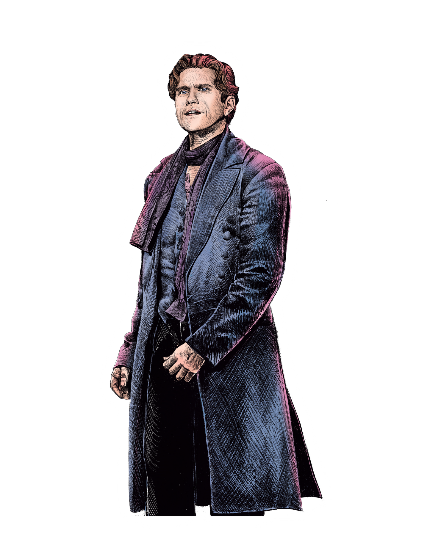 Aaron Tveit Moulin Rouge Art Print Sticker