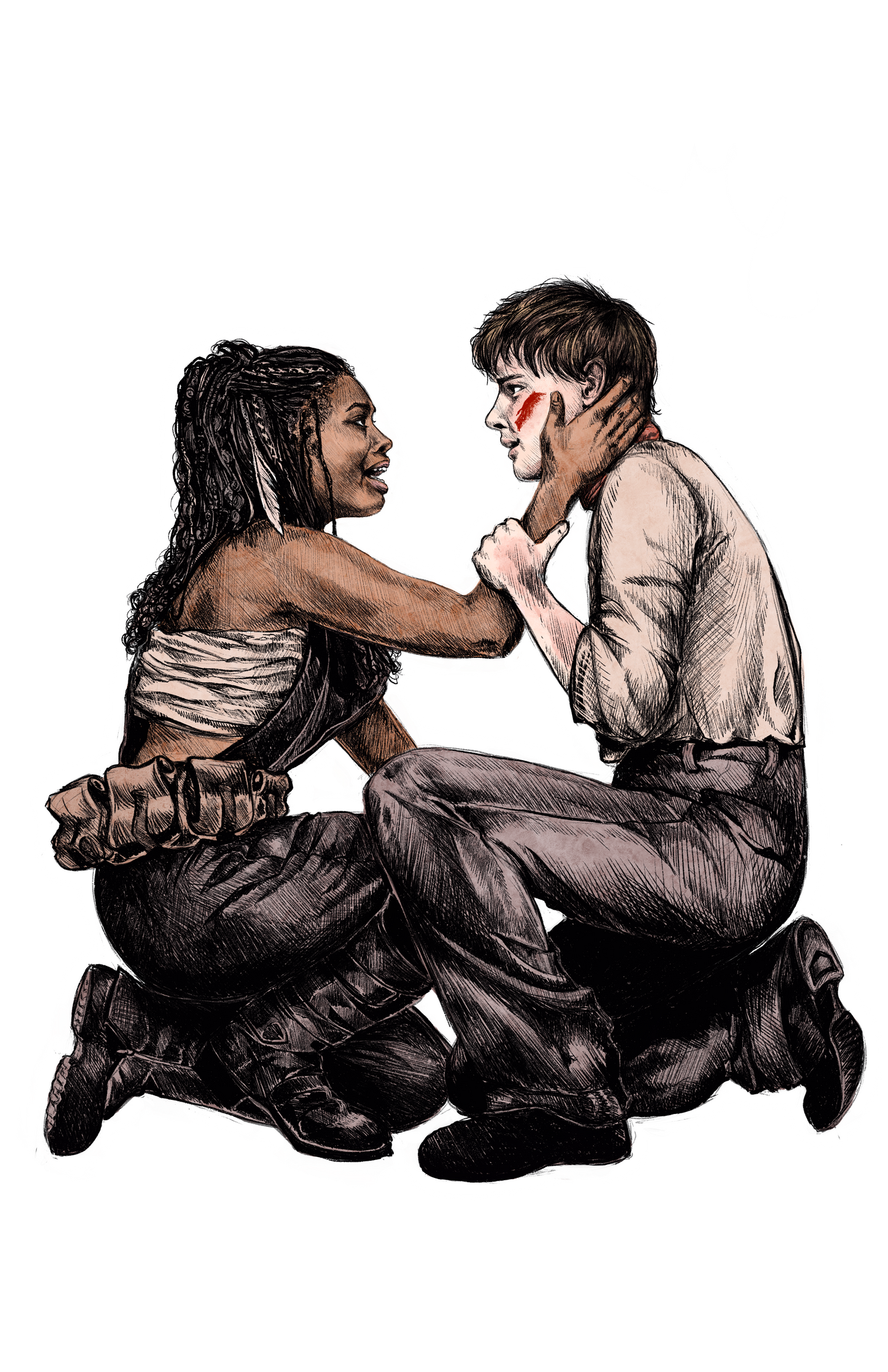 Orpheus and Eurydice (Jack Wolfe and Morgan Dudley) Art Print Sticker