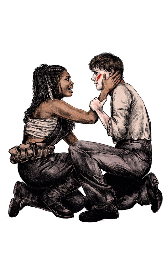 Orpheus and Eurydice (Jack Wolfe and Morgan Dudley) Art Print Sticker