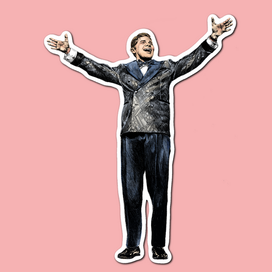 Jeremy Jordan Gatsby Art Print Sticker