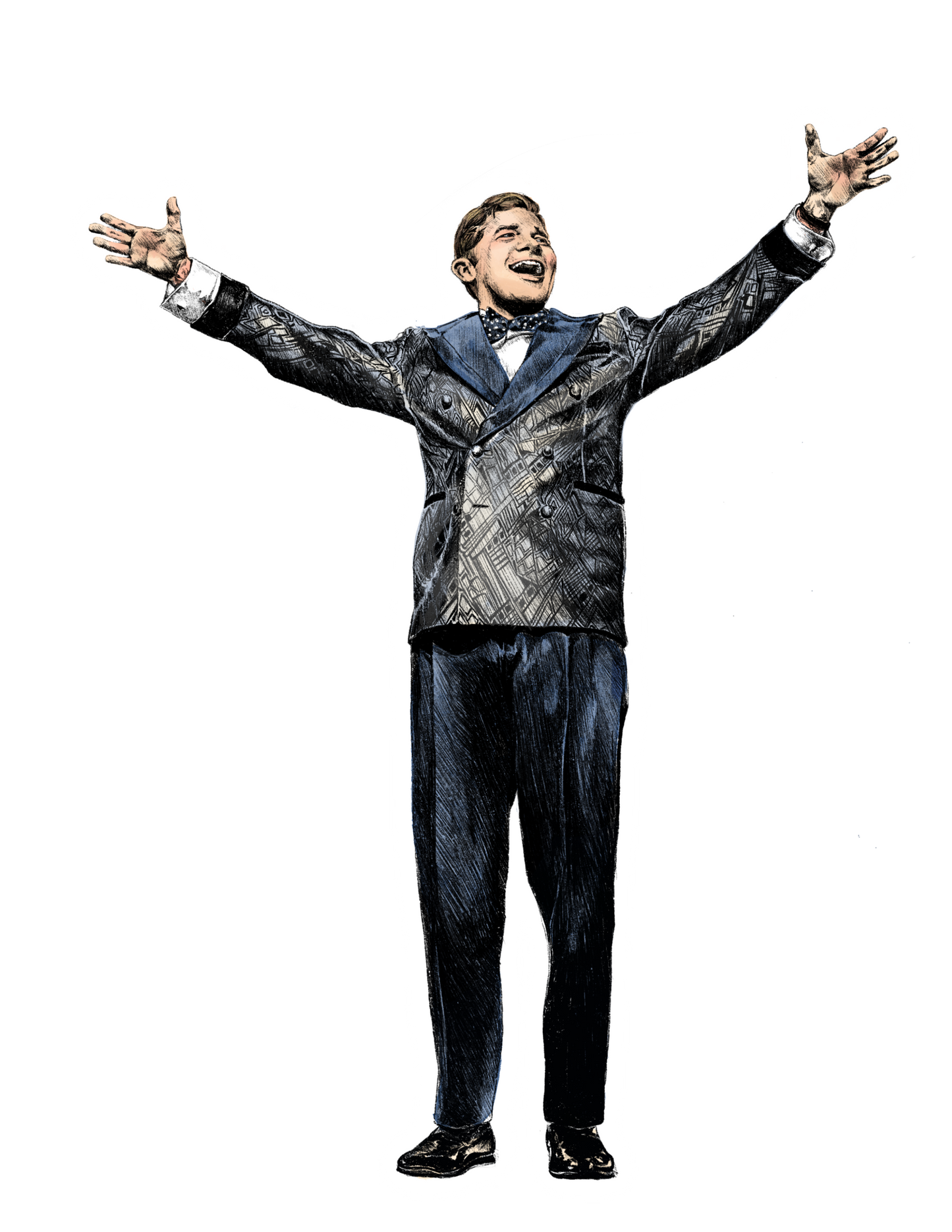 Jeremy Jordan Gatsby Art Print Sticker