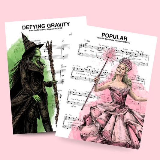 Wicked Movie Art Sheet Music Set (Color)